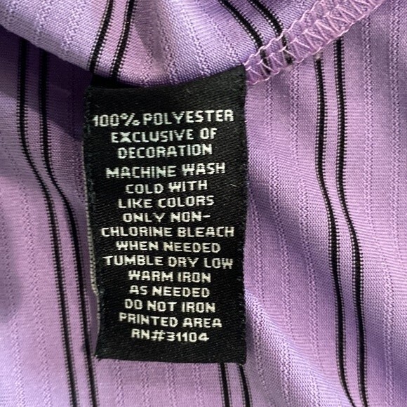 674) Pro Tour Men’s Golf Cool Play Golf Polo Shirt Sz, XXL Purple Stripe - Picture 7 of 7